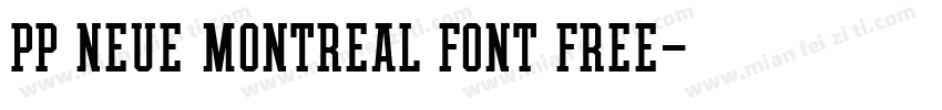 pp neue montreal font free字体转换